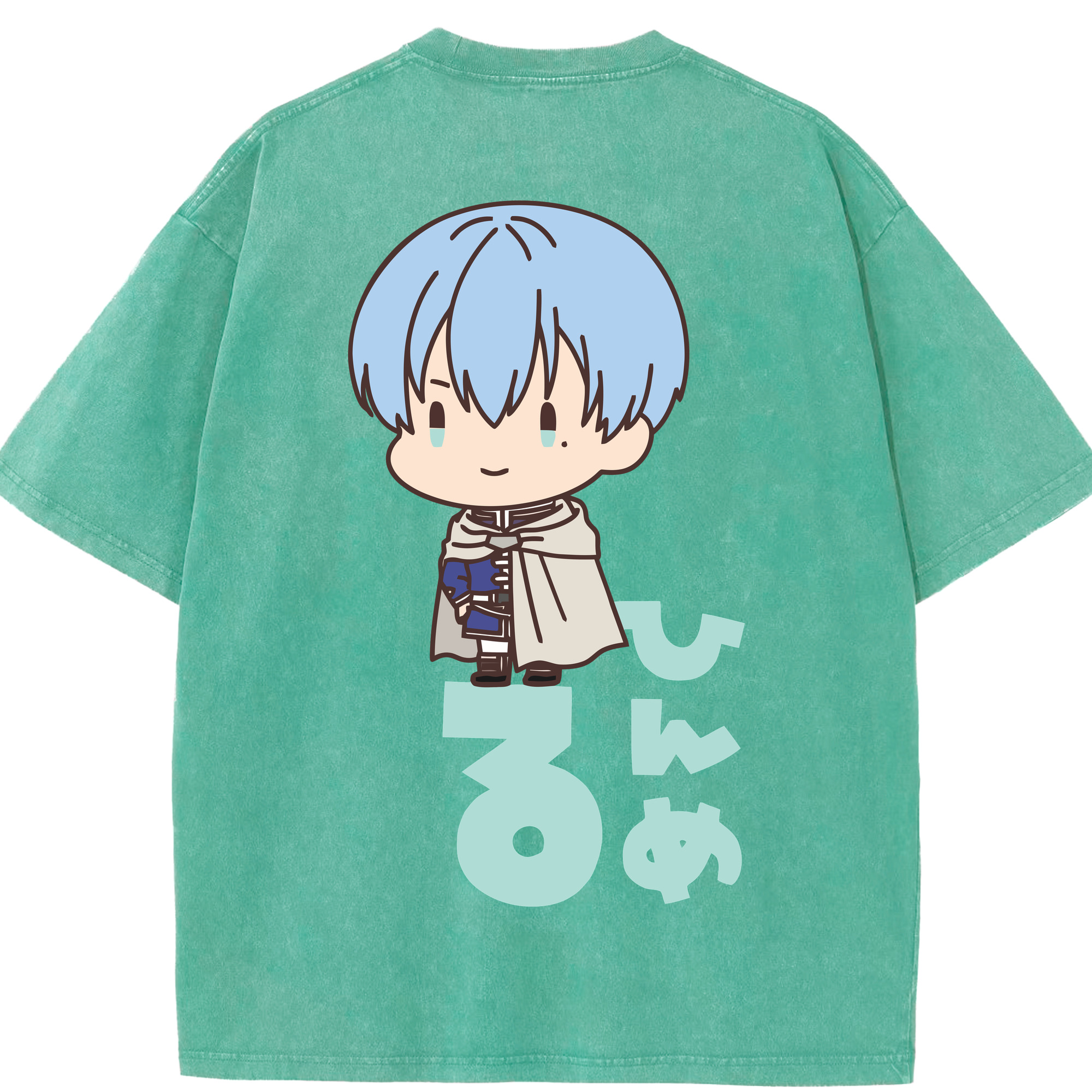 （画像用） 葬送のフリーレン Frieren 綿100% ヴィンテージ風 半袖Tシャツ（背面プリント）